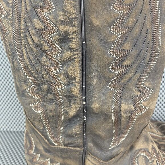 Dan Post Heather Cowboy Boots Womens 9 M Brown Leather Western Made In Mexico - Picture 10 of 16